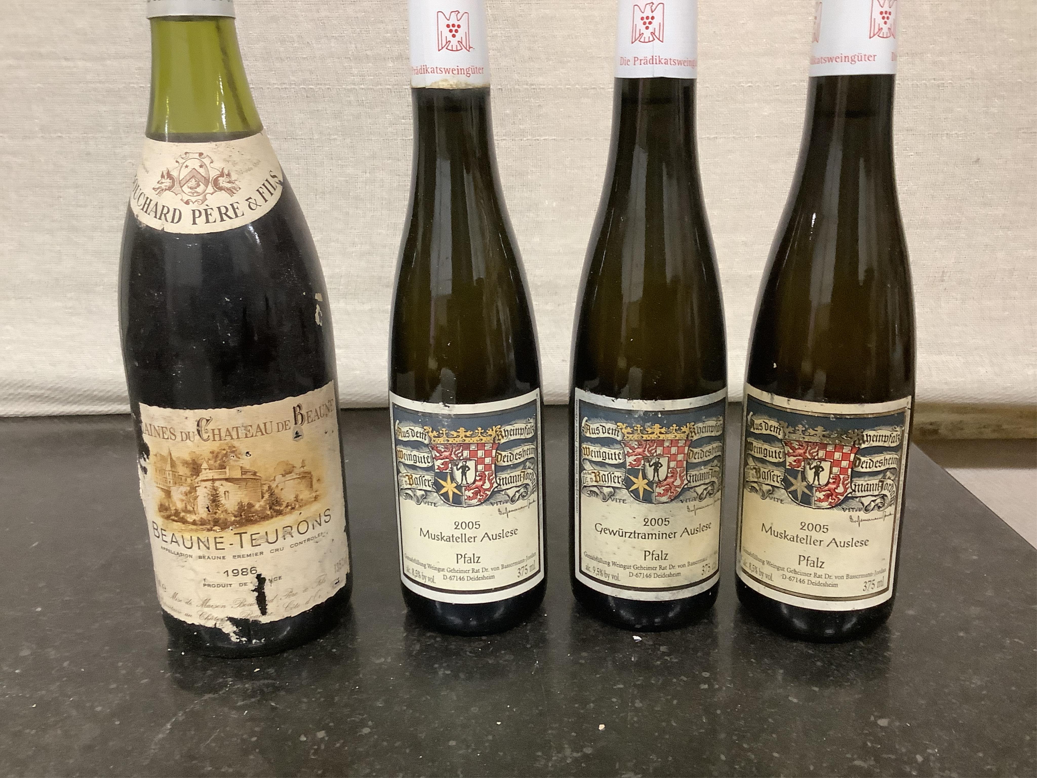 Forty one assorted bottles of wine. Condition - fair, many labels degraded, from a local private cellar)